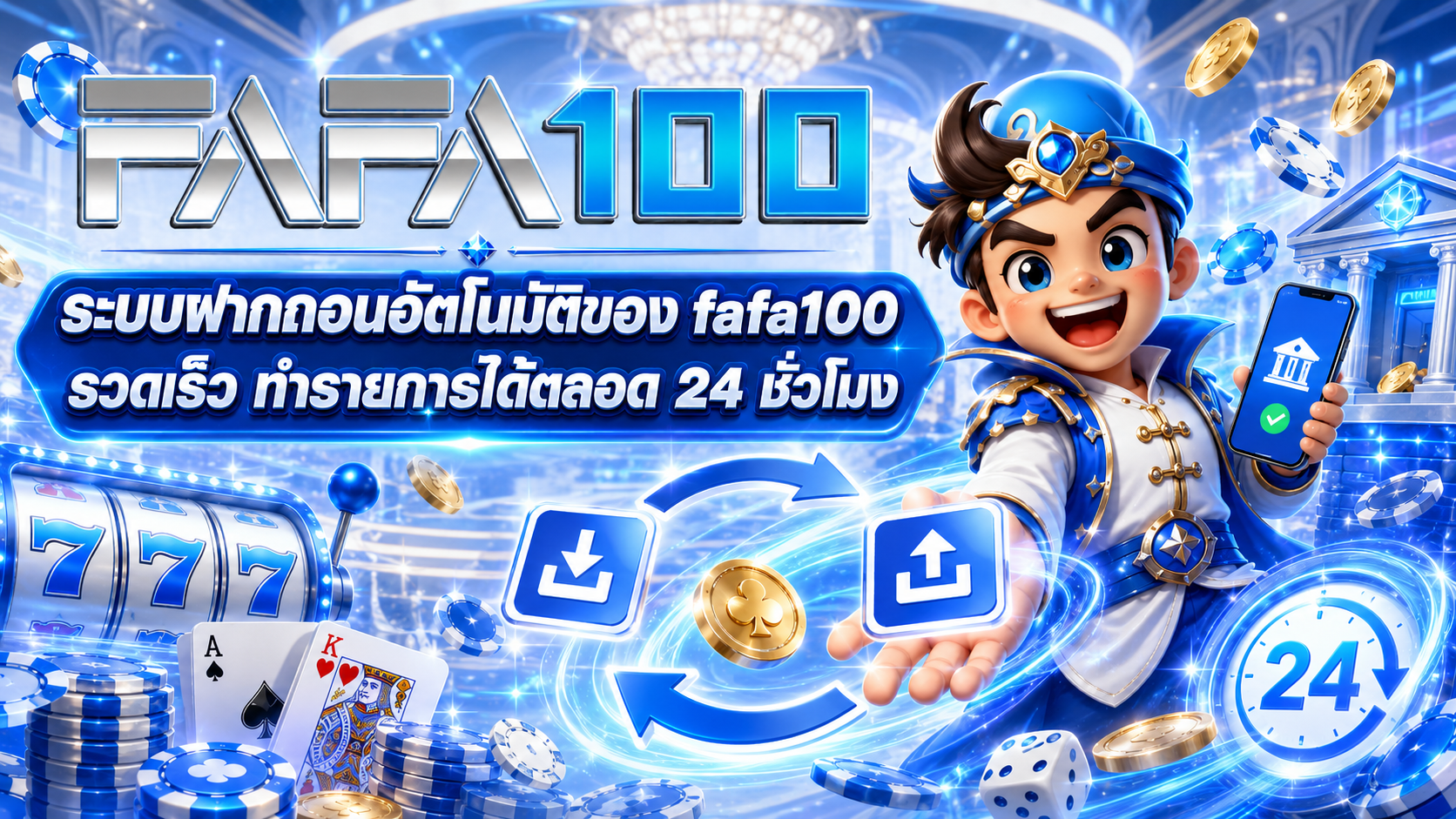 ระบบฝากถอนอัตโนมัติของ fafa100 รวดเร็ว ทำรายการได้ตลอด 24 ชั่วโมง​
